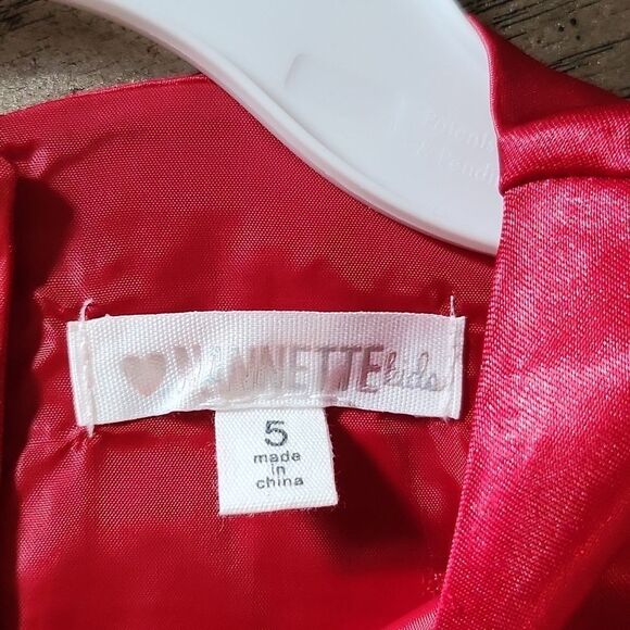 Red Christmas dress size 5 Nannette kids - Picture 5 of 9